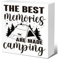 Camping Wooden Plaque Signs The Best Memories are Made Camping Wood Box