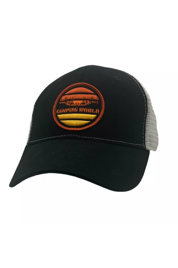 Men's Black Mesh Cap, One Size