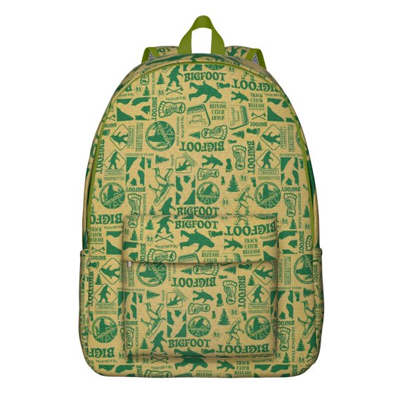 Camping and Hiking Bigfoot Backpack, Waterproof and Lightweight School Bag with Funny Creature Print for Wilderness Lovers