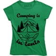 thumbnail image 1 of Camping is In Tents Funny Intense Camp Outdoors Hiking Women's T-Shirt, 1 of 4