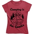 thumbnail image 1 of Camping is In Tents Funny Intense Camp Outdoors Hiking Women's T-Shirt, 1 of 4
