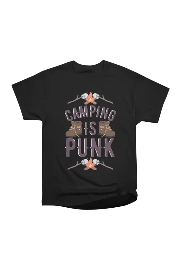 Camping is punk T-Shirt Tee Gift For Him Merch For Her Apparel For Friend