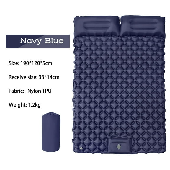 Camping sleeping mat, ultra light camping mat with pillow, built-in foot pump, inflatable sleeping mat, compact camping backpack, hiking tent