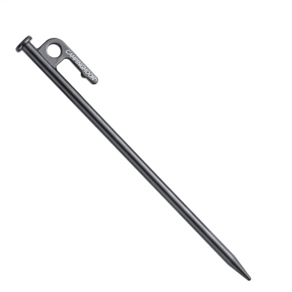 Campingmoon Heavy Duty Carbon Steel Black Coating Tent Stake Pegs Hard