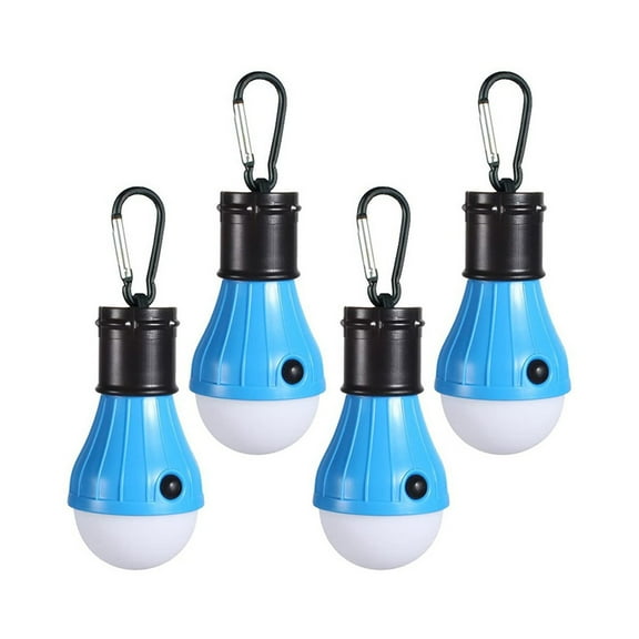 Campings Light [4 Pack] Doukey Portable Camping Lantern Bulb LED Tent Lanterns Emergency Light Camping Essentials Tent Accessories LED Lantern for Backpacking Camping Hiking Hurricane Outage,blue