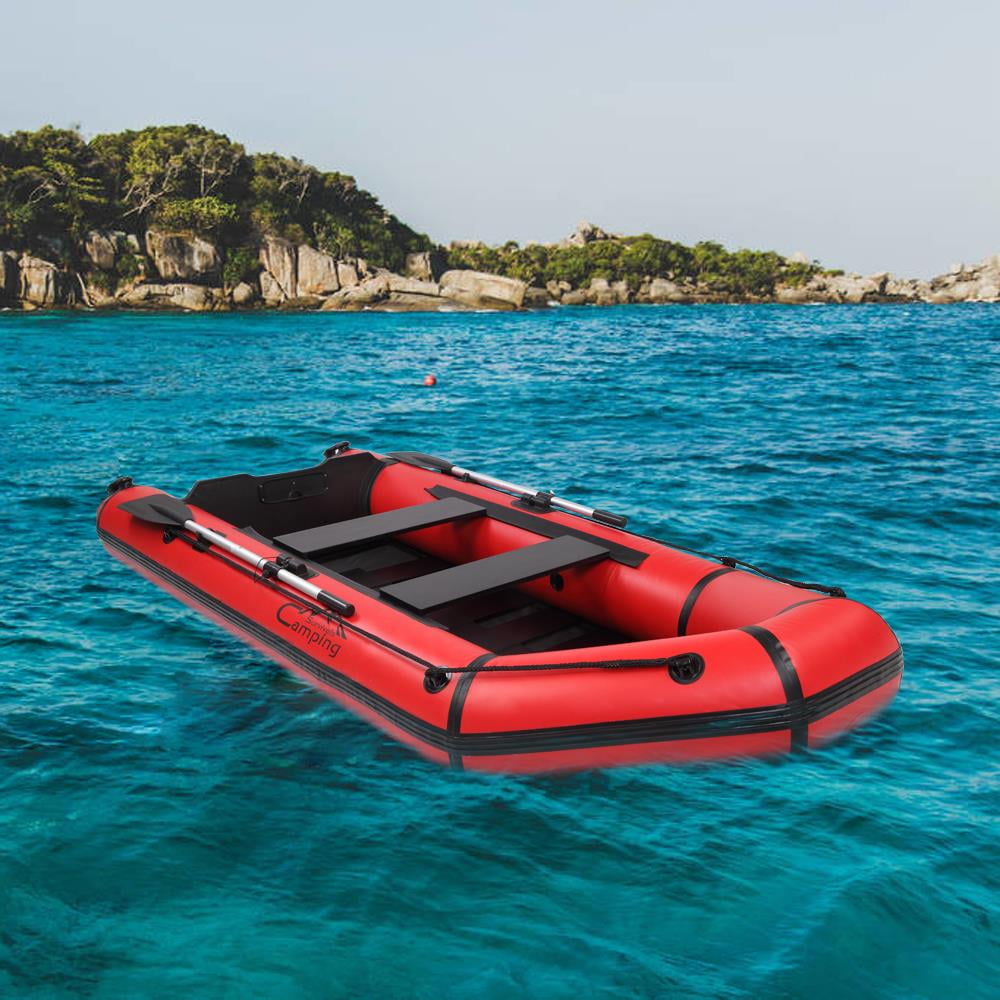 Campingsurvivals 10ft PVC Inflatable Fishing Assault Boat Red