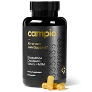 Campio Glucosamine Chondroitin MSM All-in-One Joint Support Supplement w/ Turmeric - 9 Ingredients