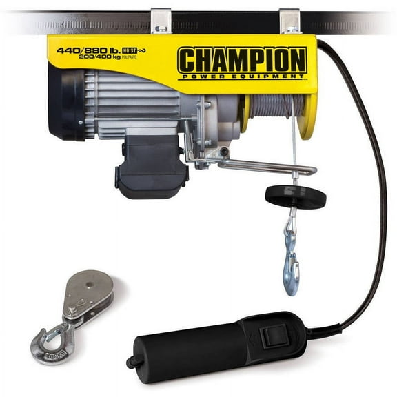 Campion 18890 Automatic Electric Hoist w/Remote Control 440/880-Pounds, Yellow