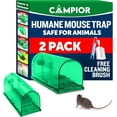 thumbnail image 1 of Campior Humane No-Kill Mouse Trap, Large, Indoor, Child & Pet Safe, Easy to Clean, 2-Pack, Green, 1 of 5
