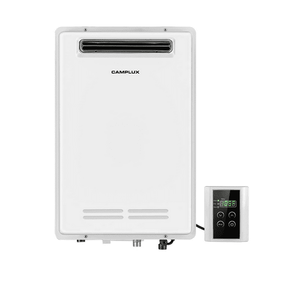 Camplux 6.86 GPM Outdoor Residential Natural Gas Tankless Water Heater ,High Capacity,180,000 BTU