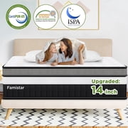 14 King mattress in a box, Cooling Memory Foam Mattress, Medium Firm, Motion Isolation, Pressure Relief, CertiPUR-US Certified