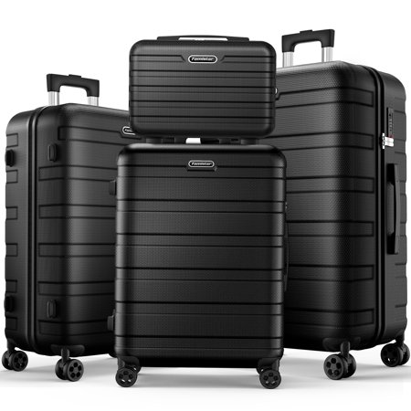 4 Piece Clearance Hardside Luggage Sets with 360° Double Spinner Wheels Integrated TSA Lock ABS Hardshell Luggage for Travel Trips Business