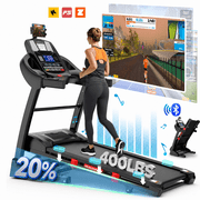 Treadmll for Home, 5.25HP Treadmill with 20% Incline, Treadmills with 400lbs Weight Capacity, 12MPH Treadmill with 71 Preset Programs, Free Course, Home&Office&Gym