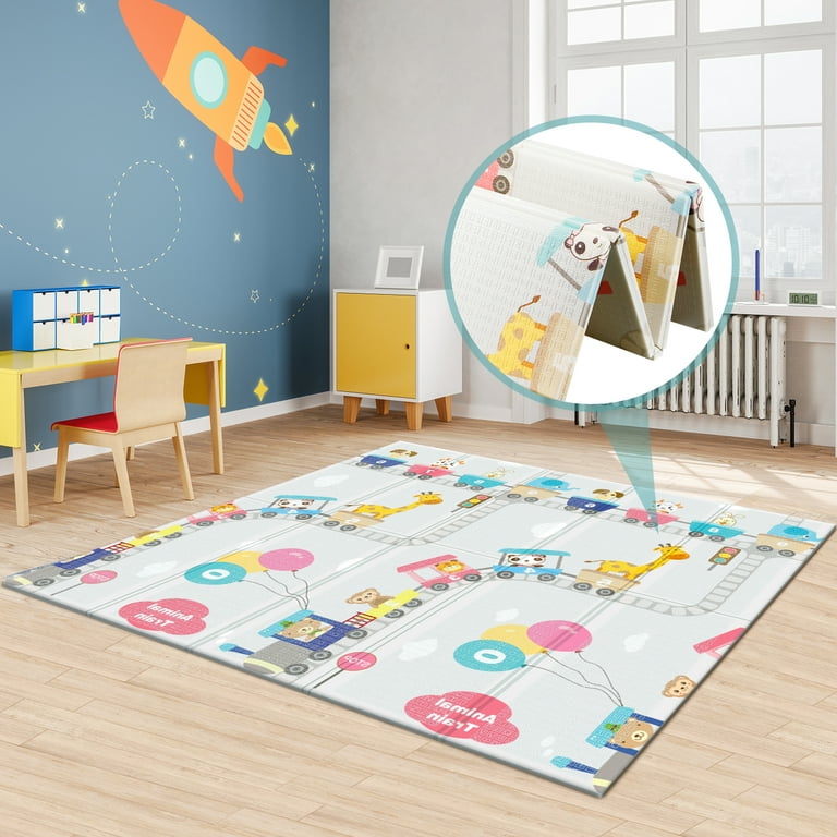 BABY PLAY MAT: Foldable, Padded Floor Mat for Crawling, Playing, and  Toddler Playroom | Baby Care Foam Mat | Extra-Large Floor Mats For Kids |  Playpen