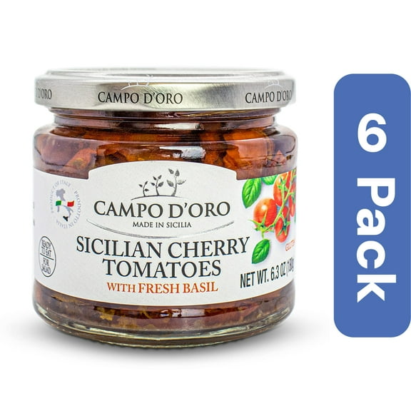 Campo D'oro Sicilian Cherry Tomato Pasta Sauce 6.3 oz (Pack Of 6)