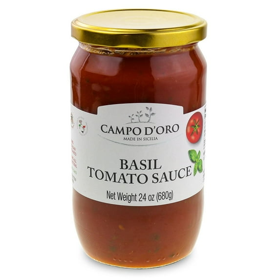 Campo Doro: Sauce Tomato Basil, 24 Oz