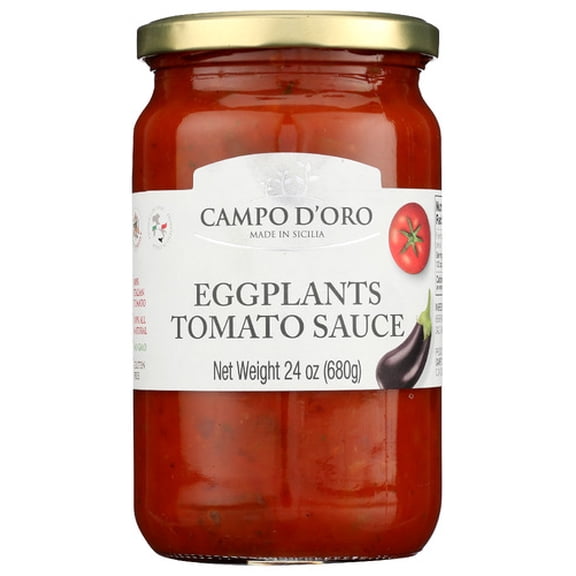 Campo Doro Tomato and Eggplant Sauce 24 oz (Pack of 6)