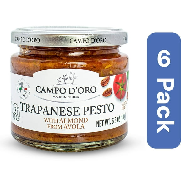 Campo Doro Trapanese Pesto Sauce 6.3 oz (Pack of 6)