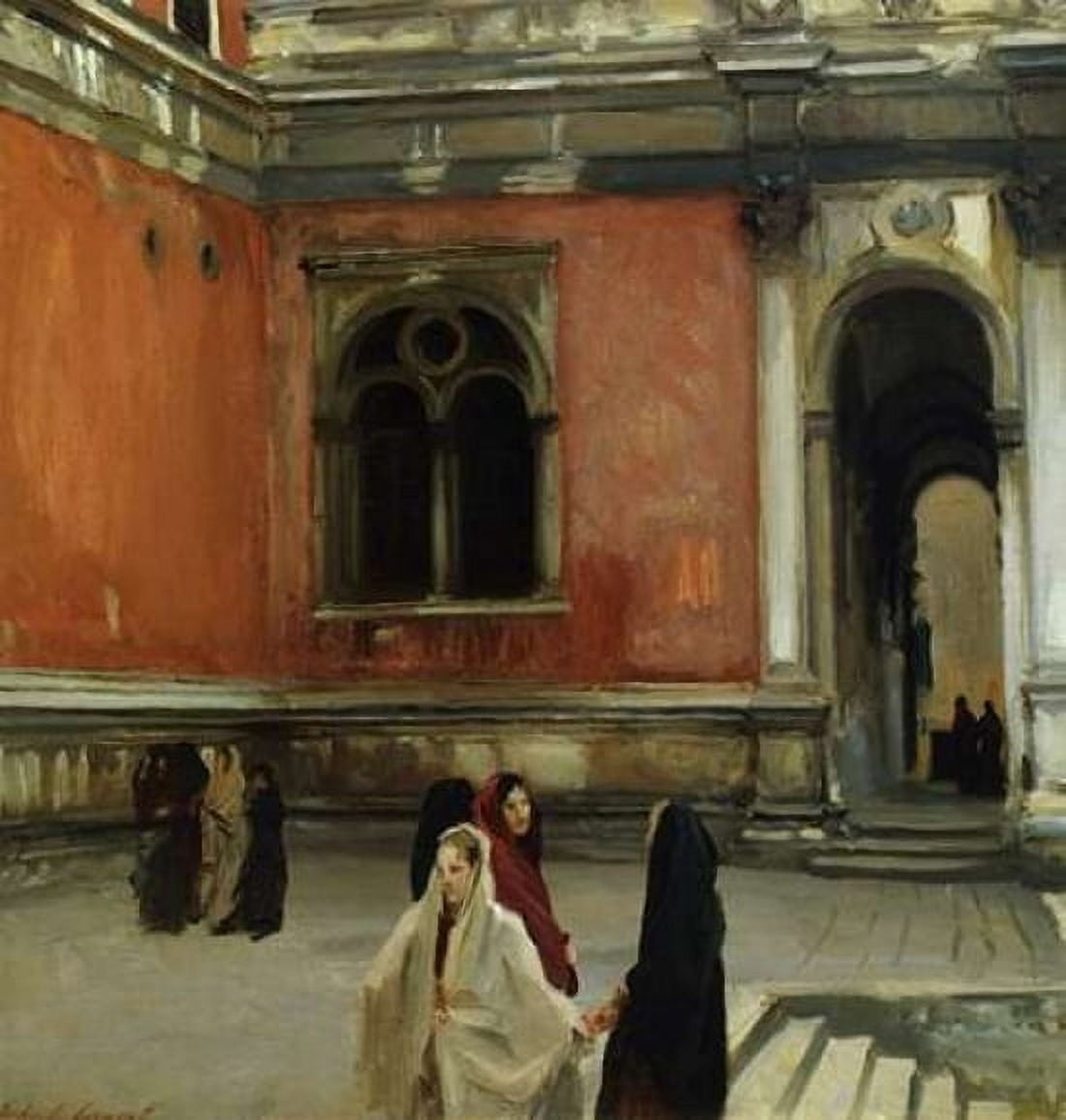 Campo behind the Scuola di San Rocco 1882 Canvas Art - John Singer Sargent (24 x 24)