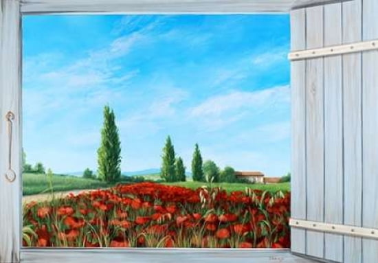 Campo di papaveri Canvas Art - Chiara Spataro (20 x 28)