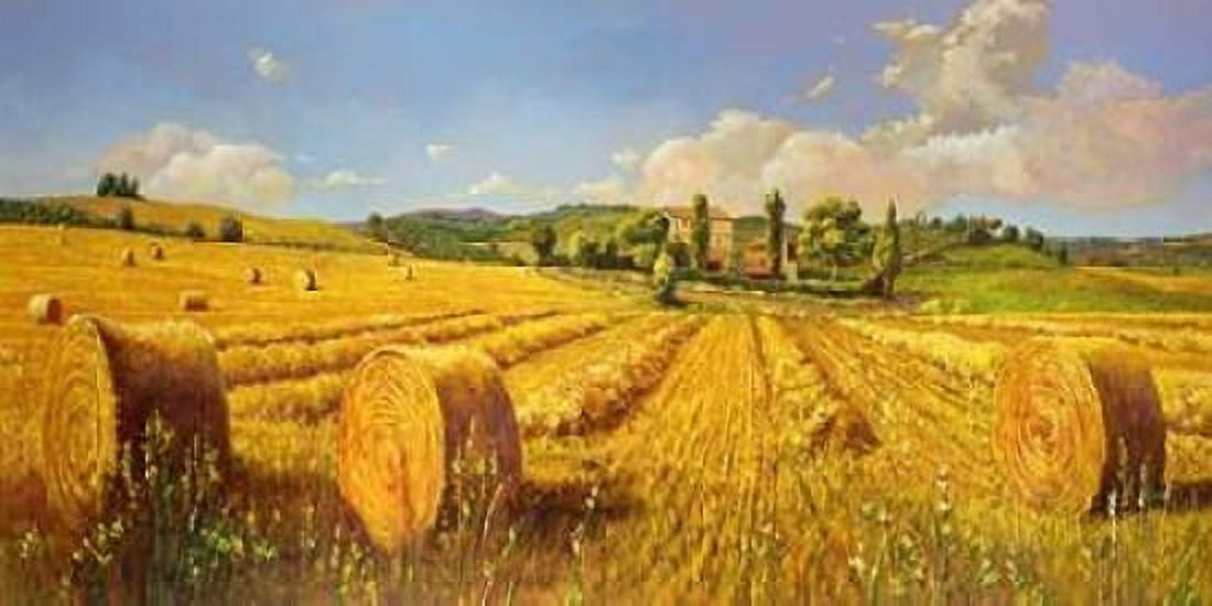 Campo in Toscana Canvas Art - Andrea Del Missier (24 x 48)