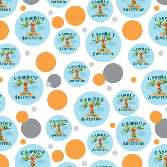 Campout Fishing Adventure Dinosaur Train Premium Gift Wrap Wrapping Paper Roll