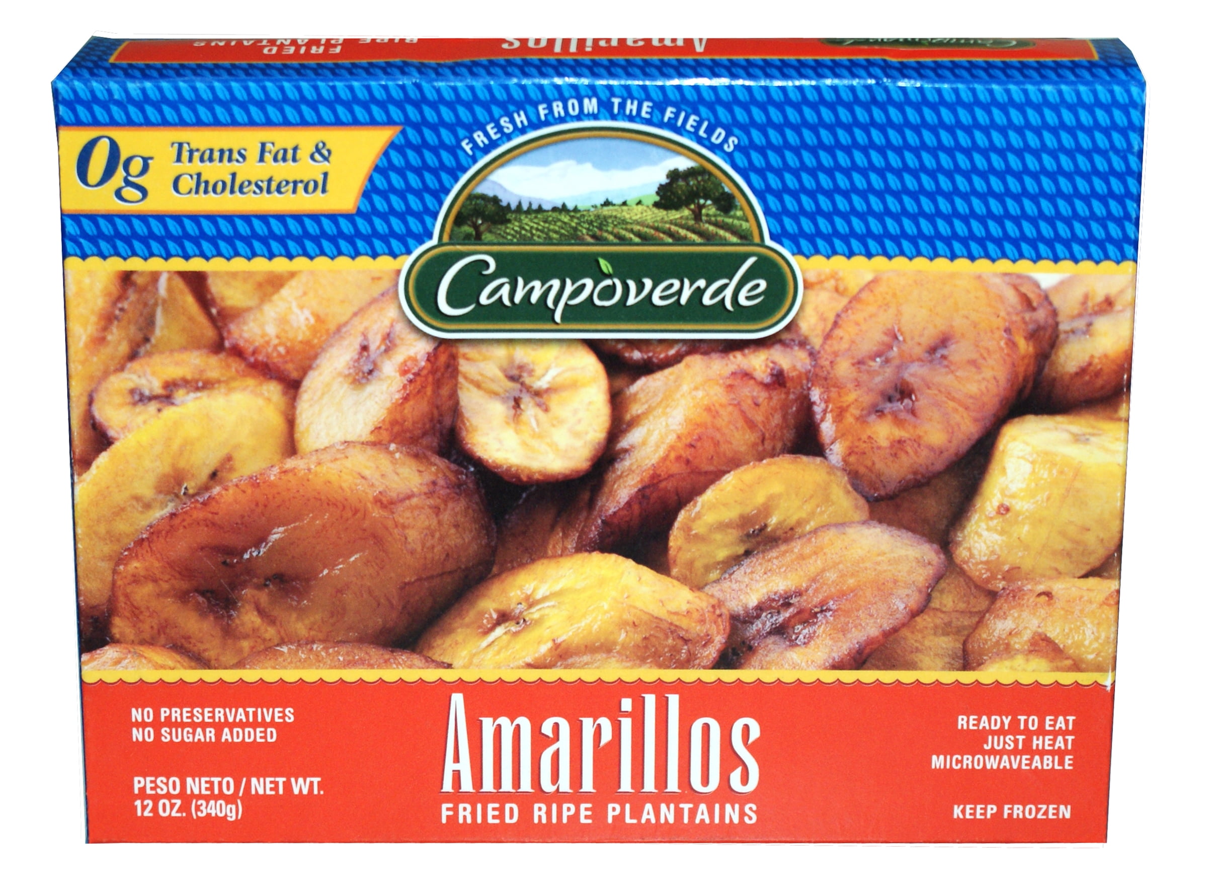 Campoverde Amarillos Fried Ripe Plantains, 12 oz (Frozen)