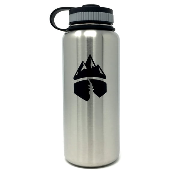 Campsite Essentials 32oz Wide Mouth Insulated Bottle, Brushed Stainless