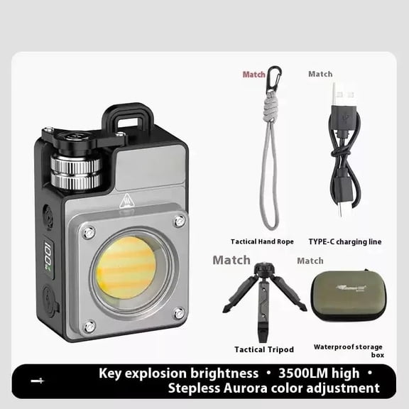 Campsite Lamp Portable LED Flashlight, Outdoor Camping Lamp, Emergency Handheld Light for Outdoor Activity, High Brightness Camping Lantern, Lightweight Battery Operated Night Lamp, by UKHCCC