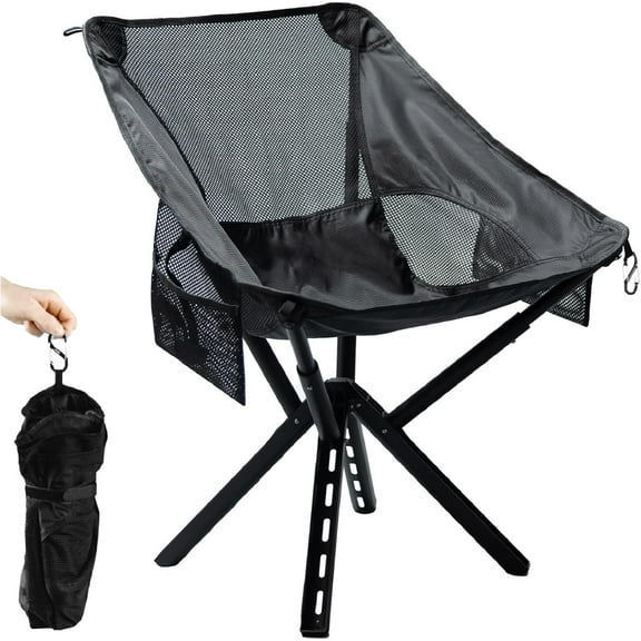 Campster 2.0 Backpacking Chair, 5S Quick Set-up Lightweight Portable Camping Chair Folding Compact Small Beach Seat for Adults with Aluminum Frame & Carry Bag for Outdoor Hiking Travel Fishing
