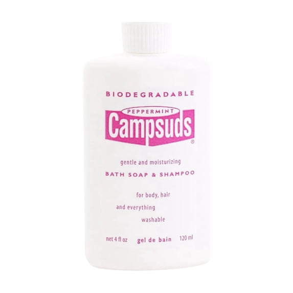 Campsuds Outdoor All Purpose Soap - Biodegradable -Environmentally Friendly - Great for Camping, Backpacking, Traveling - Peppermint, 4oz