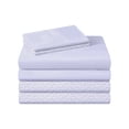thumbnail image 1 of Campus Comforts by New Sega Home 2-Pack Microfiber Sheet Set, One Print, One Solid, Flora, Lilac, Twin-XL, 1 of 8