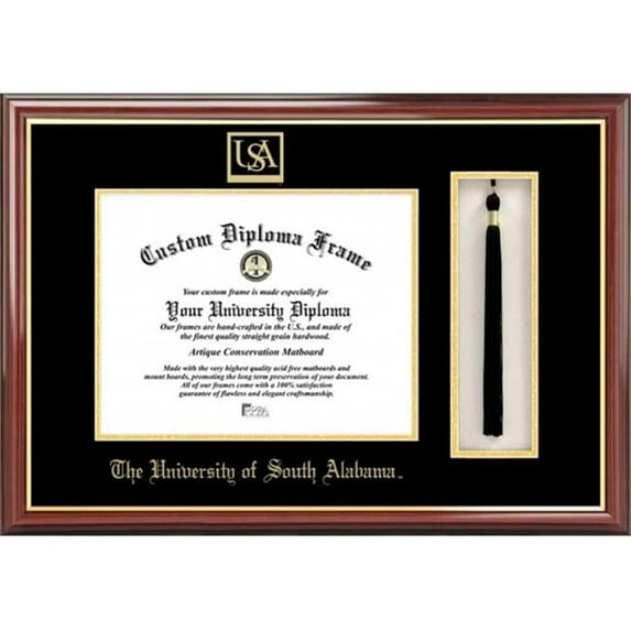 Campus Image AL991PMHGT University of South Alabama Tassel Box and Diploma Frame