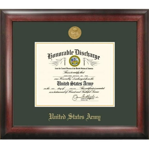 Campus Image ARDG001 Army Discharge Frame Gold Medallion