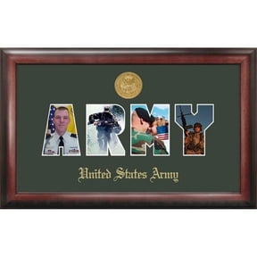 Patriot Frame's Army Collage Photo Frame Gold Medallion