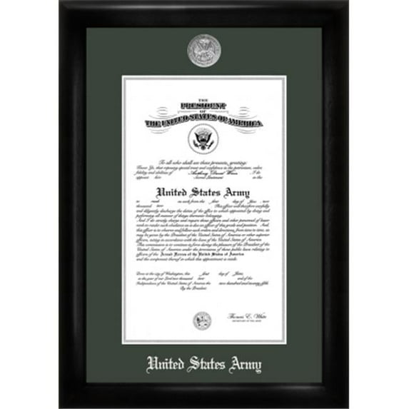 Campus Image ARCS002 Army Commission Frame Silver Medallio