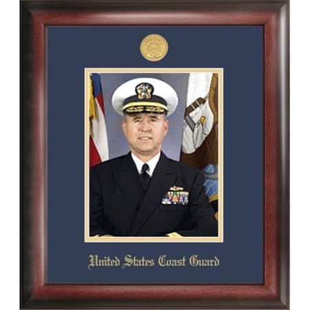 Campus Image CGPG001 Coast Guard Portrait Frame Gold Medallion