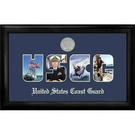 Campus Image CGSSS002 Coast Guard Collage Photo Frame Silver Medallion