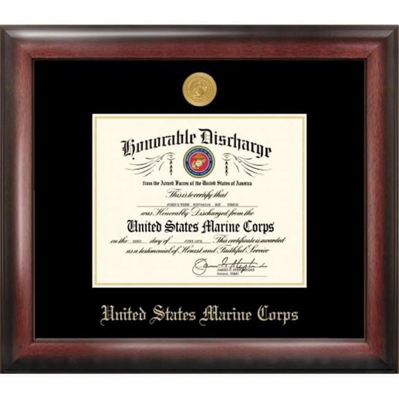 Patriot Frame's Marine 8.5x11 Discharge Frame Gold Medallion
