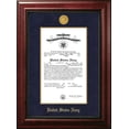 thumbnail image 1 of Patriot Frame's Navy10x14 Certificate Executive Frame with Gold Medallion with Gold Fillet, 1 of 2