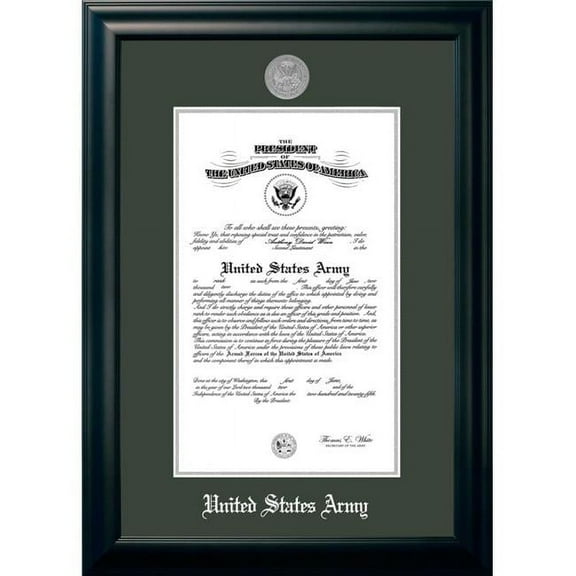 Campus Images  11 x 14 in. Patriot Frames Army Certificate Satin Black Frame with Silver Medallion