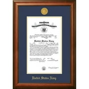 Campus Images  11 x 14 in. Patriot Frames Navy Certificate Satin Walnut Frame with Gold Medallion