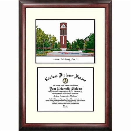 Campus Images LA988V-1185 11 x 8.5 in. Louisiana Tech University Scholar Diploma Frame - Satin Mahogany