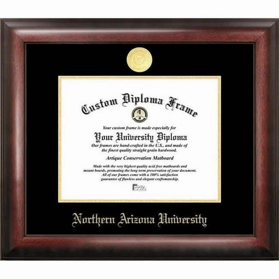 Campus Images AZ995GED-1185 11 x 8.5 in. Northern Arizona University Gold Embossed Diploma Frame - Satin Mahogany