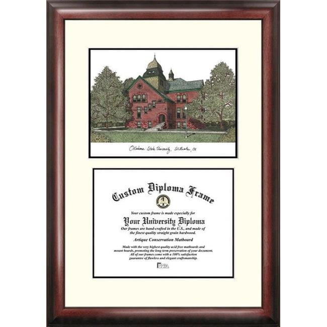 Campus Images OK999V-1185 11 x 8.5 in. Oklahoma State University Scholar Diploma Frame - Satin Mahogany