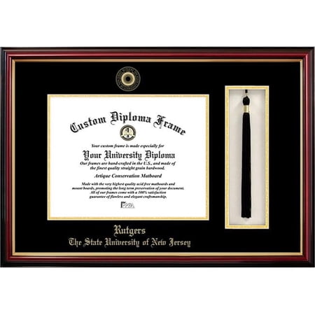 Campus Images NJ999PMHGT-1185 11 x 8.5 in. Rutgers University, the State University of New Jersey Tassel Box & Diploma Frame - Lacquer
