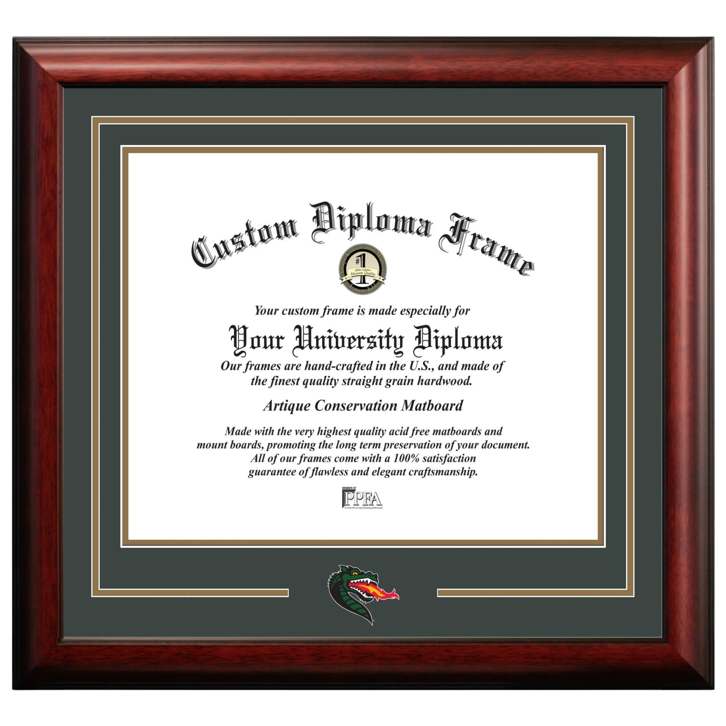 Campus Images AL995SD-1185 11 x 8.5 in. University of Alabama Birmingham Spirit Diploma Frame - Satin Mahogany