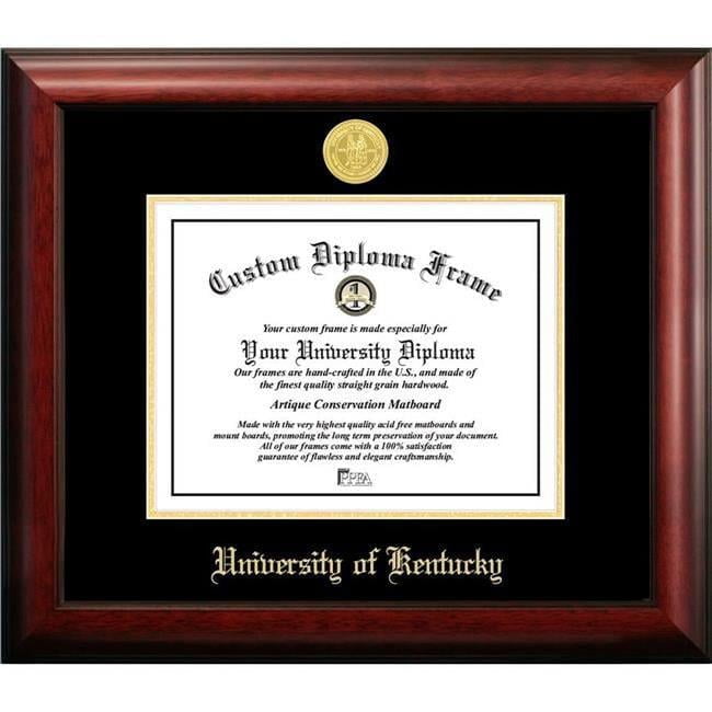 Campus Images KY998GED-1185 11 x 8.5 in. University of Kentucky Gold Embossed Diploma Frame - Satin Mahogany
