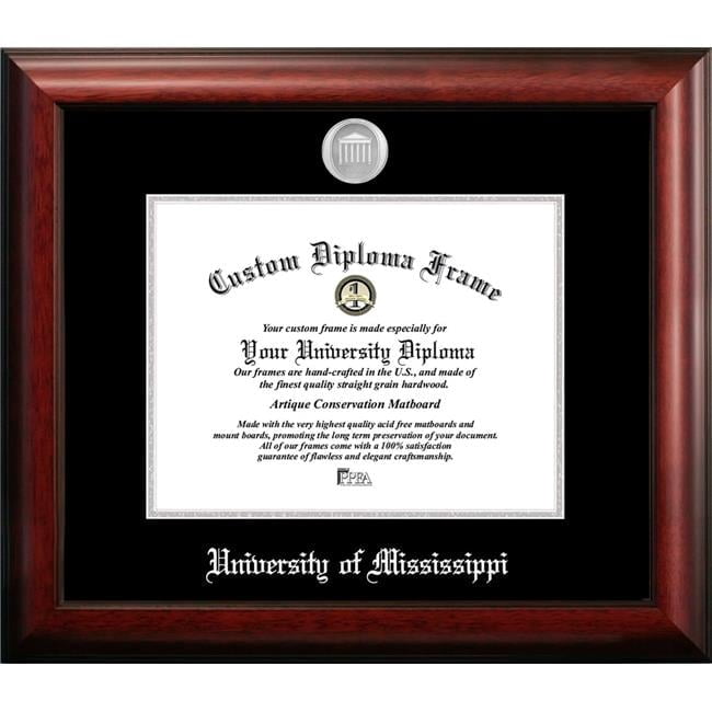Campus Images MS999SED-129 12 x 9 in. University of Mississippi Silver Embossed Diploma Frame
