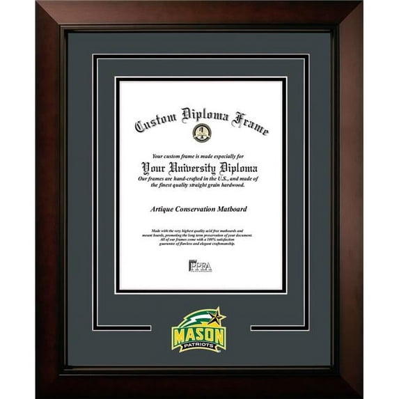 Campus Images 14 x 10 in. George Mason University Logo Diploma Frame, Legacy Black Cherry Spirit